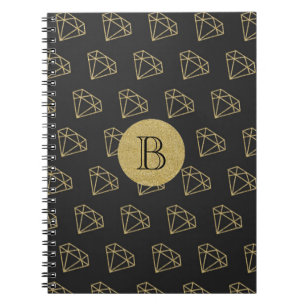 Carnet Journal Diamant Moderne Luxe Brillance Or