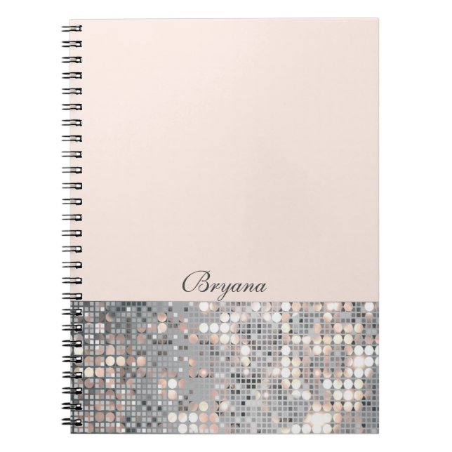Carnet Journal Paillettes Pailletées Paillettes Gl (Devant)
