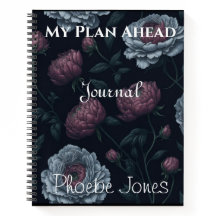 Carnet Journal Personnalisé Élégant avec Pivoines