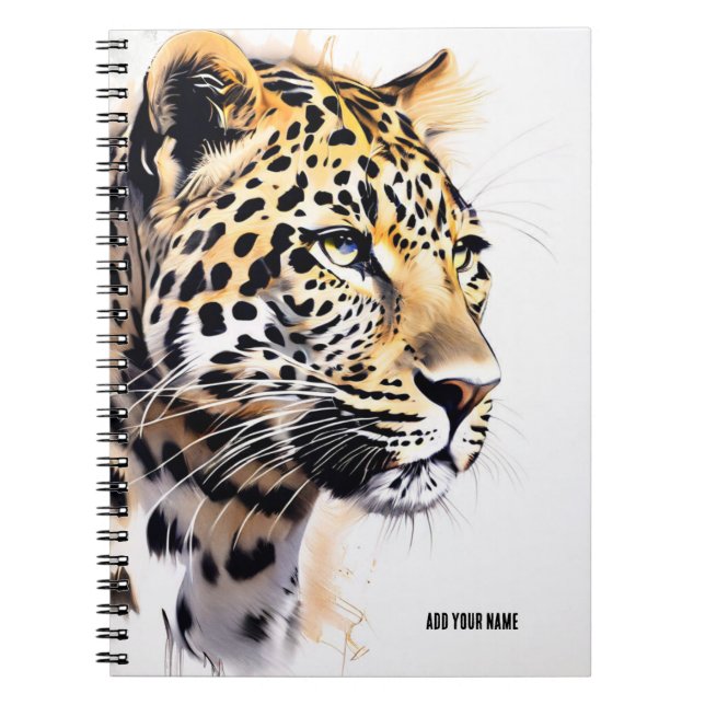 Carnet Journal PERSONNALISÉ Léopard (Devant)
