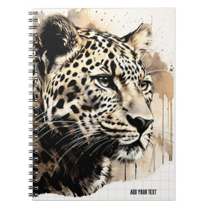 Carnet Journal PERSONNALISÉ Léopard Peint