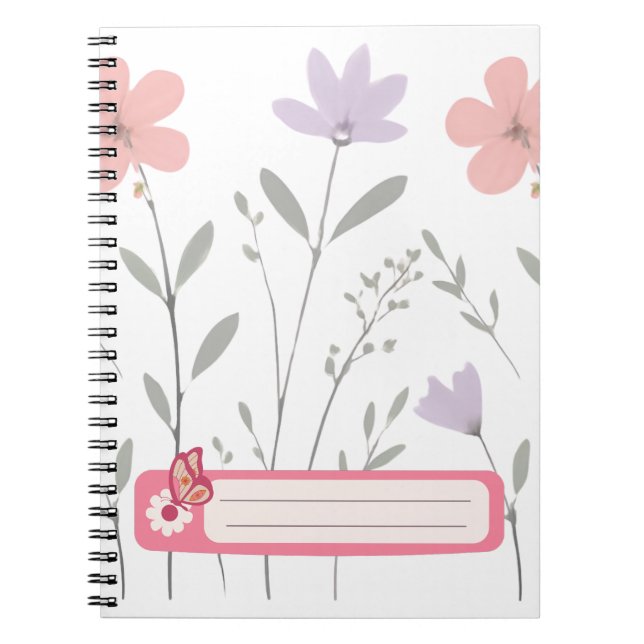 Carnet Journaux Floraux Pastel Bloom pour Adolescentes (Devant)