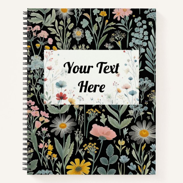 Carnet Journaux floraux : personnalisables (Devant)