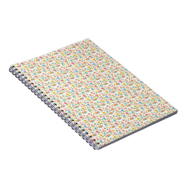 Carnet Journée arc-en-ciel ensoleillée fleurie (Côté Droit)