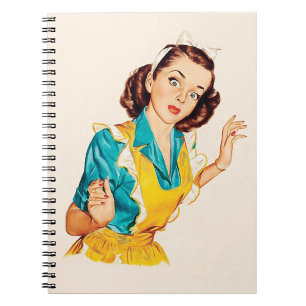 Carnet Journée de cuisson 1950 Femme Vintage à Apron