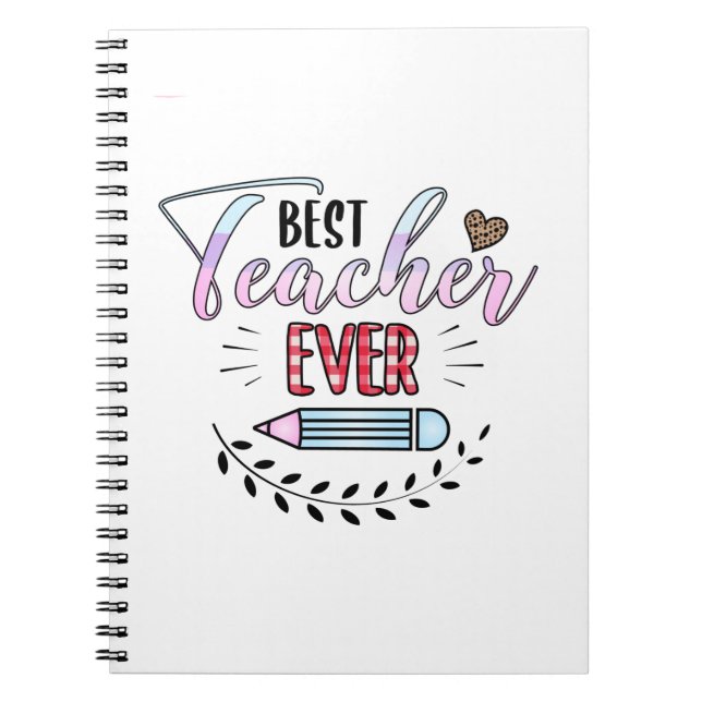 Carnet Journée de l'enseignant Meilleur enseignant jamais (Devant)