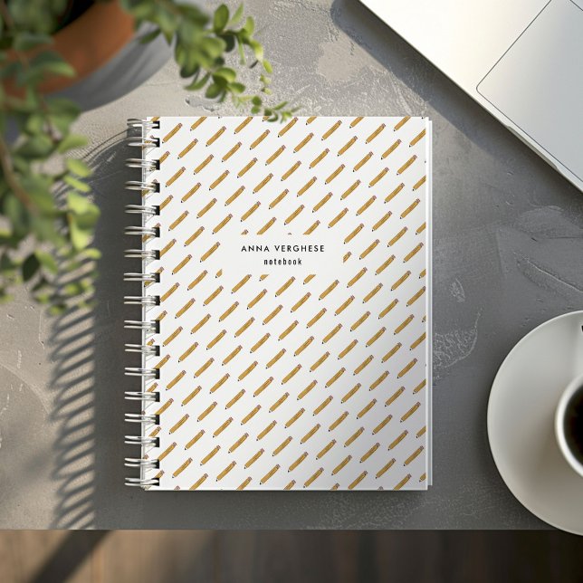 Carnet Journée des professeurs au crayon (Hand-drawn No. 2 pencils personalized notebook journal.)