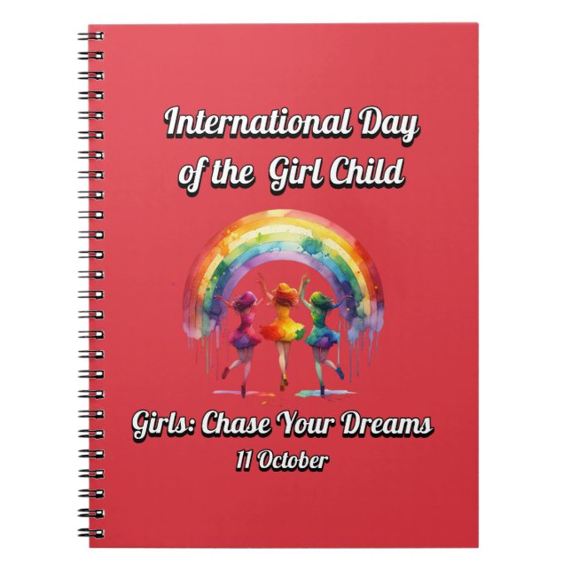Carnet Journée Internationale de la Fille pourchasse tes  (Devant)