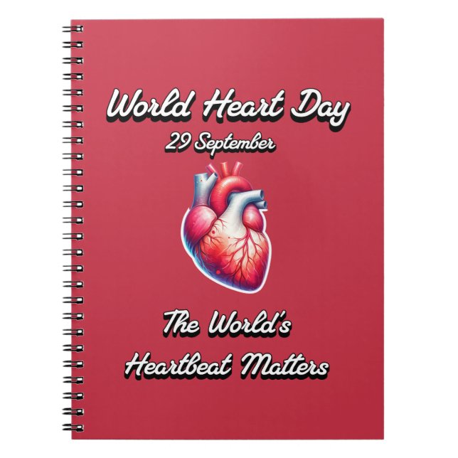 Carnet Journée mondiale du coeur. Le Heartbeat Mondial A  (Devant)