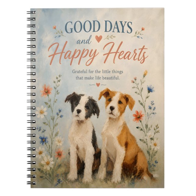Carnet Jours heureux cœurs joyeux (Devant)