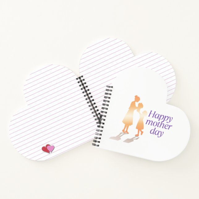 Carnet Joyeuse fête des mères Typographie florale (Intérieur)