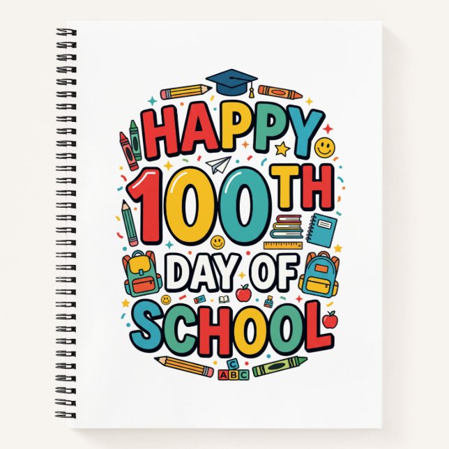 Carnet Joyeux 100e jour d'école | Célébration en classe (Devant)