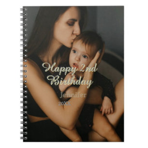Carnet Joyeux 2ème anniversaire enfants bébé mère jaune g