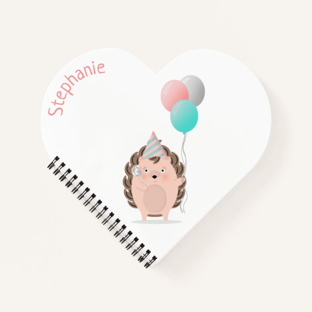 Carnet Joyeux Anniversaire au Hérisson Mignon (Devant)
