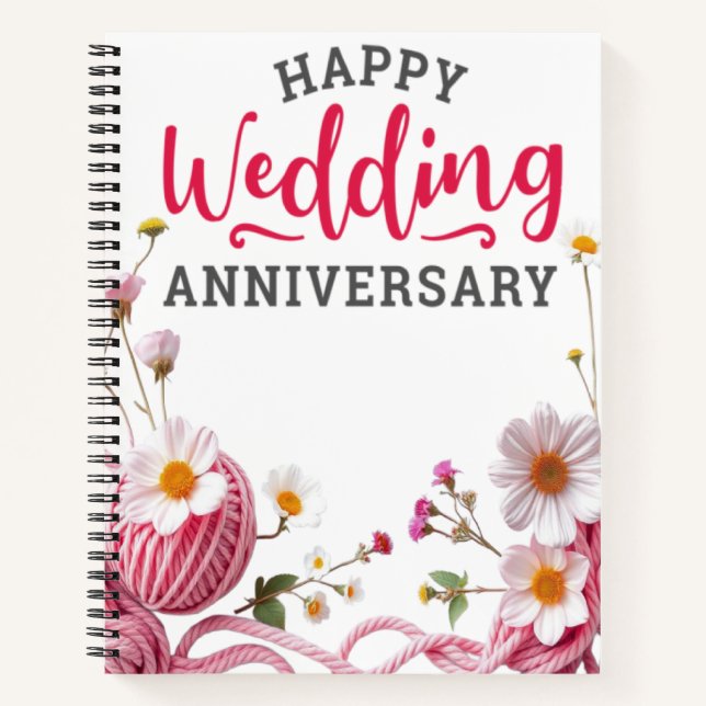 Carnet Joyeux anniversaire de mariage  (Devant)
