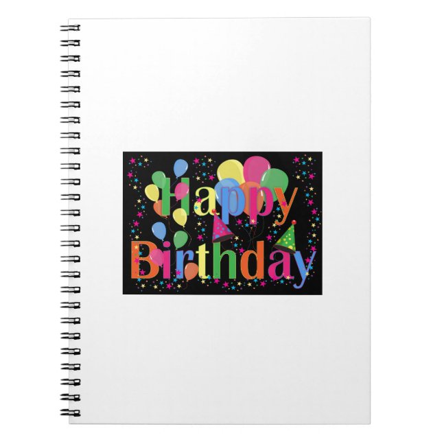 Carnet Joyeux Anniversaire Simple Mignon Coloré (Devant)