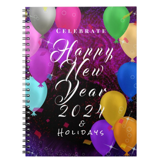 Carnet Joyeux ballon du Nouvel An (Devant)