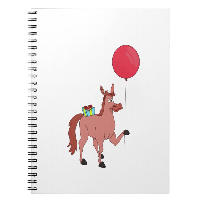 Carnet Joyeux Cheval d'anniversaire (Devant)
