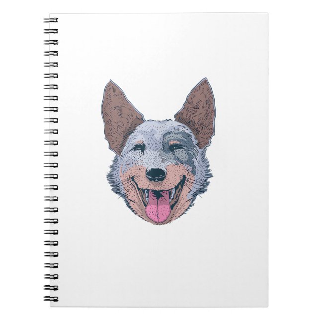 Carnet Joyeux chien de bétail australien (Devant)