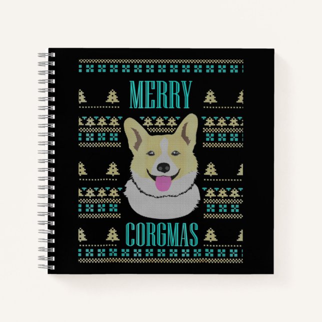 Carnet Joyeux Corgmas de Noël (Devant)