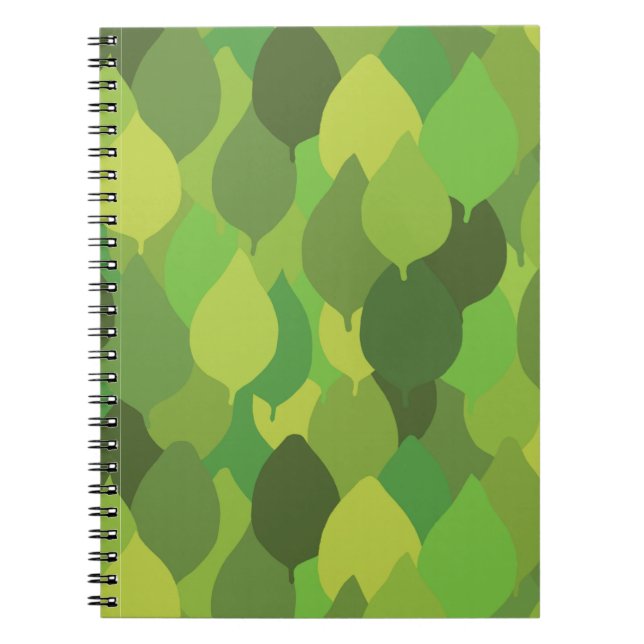 Carnet Joyeux Feuilles luxuriants - motif de surface tran (Devant)