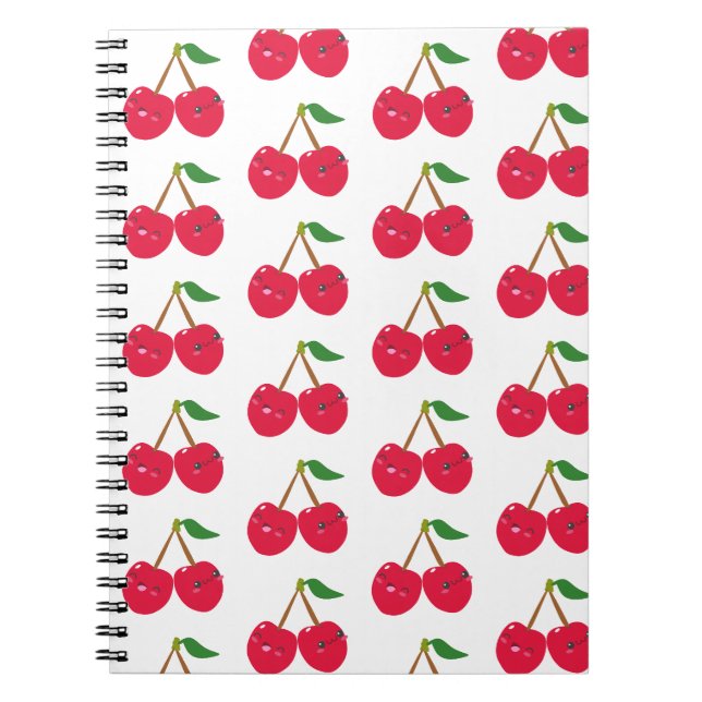 Carnet Joyeux Fruit de Cerise Mignonne Souriante (Devant)