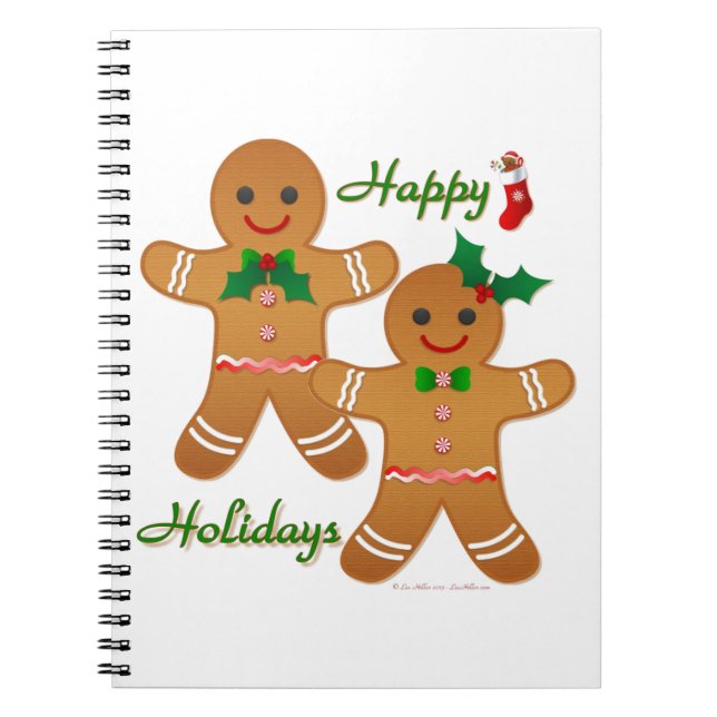Carnet Joyeux Gingerbread Homme Garçon Girl (Devant)