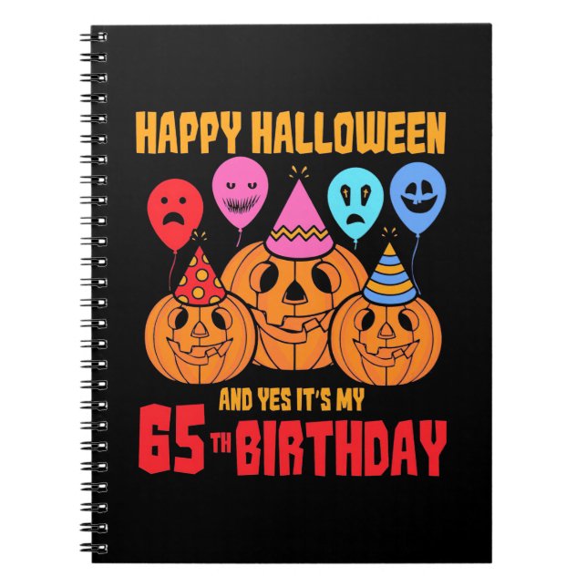 Carnet Joyeux Halloween 65e anniversaire (Devant)