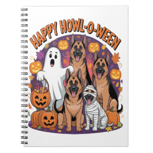 Carnet Joyeux Halloween Berger Allemand