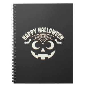 Carnet Joyeux Halloween Citrouille Visage Design_1