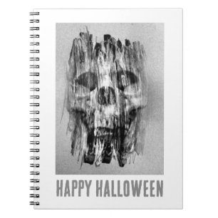 Carnet Joyeux Halloween. Crâne en détresse
