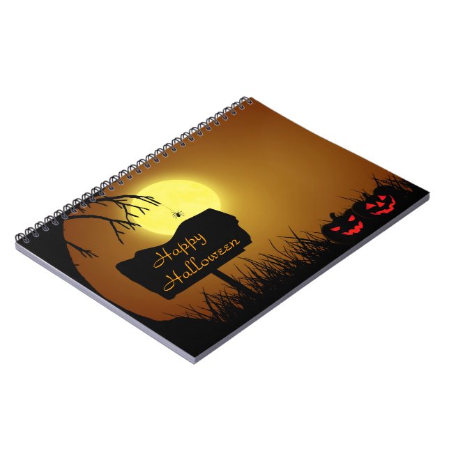 Carnet Joyeux Halloween Jack O Lantern Citrouilles (Côté gauche)