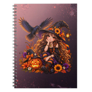 Carnet Joyeux Halloween Magique Petite Sorcière