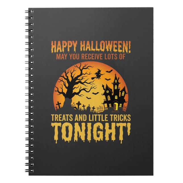 Carnet Joyeux Halloween Maison Hantée Trick or Treat (Devant)