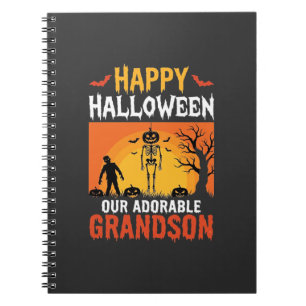 Carnet Joyeux Halloween Petit-Fils Squelette Citrouille