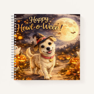 Carnet Joyeux Howl-o-Ween Chien Mignon Design Halloween