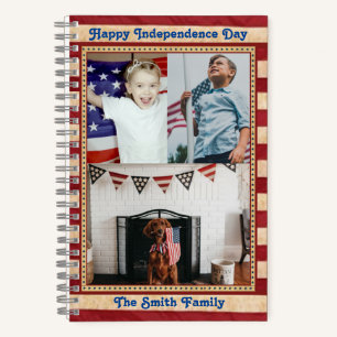 Carnet Joyeux Jour de l'Indépendance Patriotique Custom 3