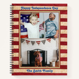 Carnet Joyeux Jour de l'Indépendance Patriotique Custom 3