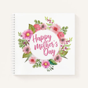 Carnet Joyeux Joyeux Fête des Mères Floral Ordinateur