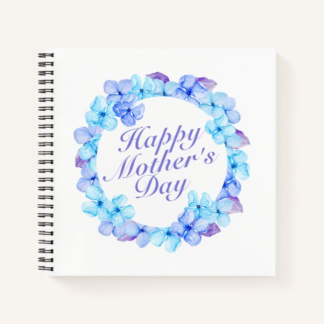 Carnet Joyeux Joyeux Jour des Mères Floral Wreath Guestbo (Devant)