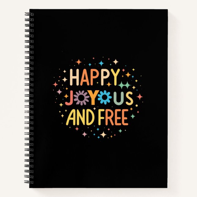 Carnet Joyeux, Joyeux, Libre, Motivationnel, Inspirationn (Devant)