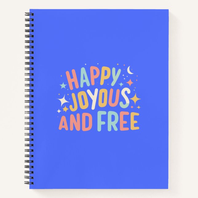 Carnet Joyeux, Joyeux, Libre, Motivationnel, Inspirationn (Devant)