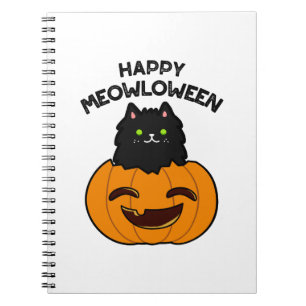 Carnet Joyeux Meowloween Blague drôle d'Halloween