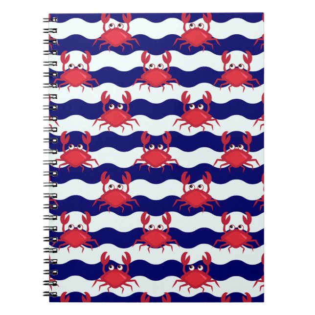Carnet Joyeux Motif de crabes (Devant)