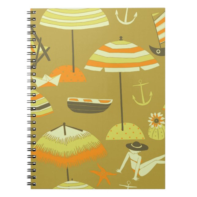 Carnet Joyeux Motif sans couture pour l'été (Devant)