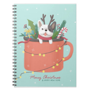 Carnet Joyeux Noël : Art de l'illustration de chien