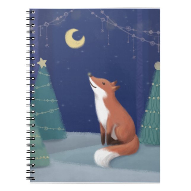 Carnet Joyeux Noël : Art Illustration Fox (Devant)