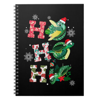 Carnet Joyeux Noël HO HO HO Turtle Père Noël