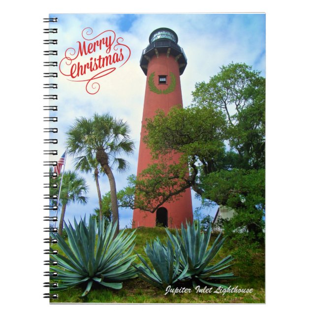 Carnet Joyeux Noël Jupiter Inlet Lighthouse Floride (Devant)
