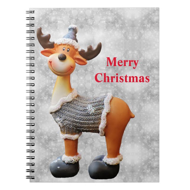 Carnet Joyeux Noël orignal portant un chapeau          (Devant)